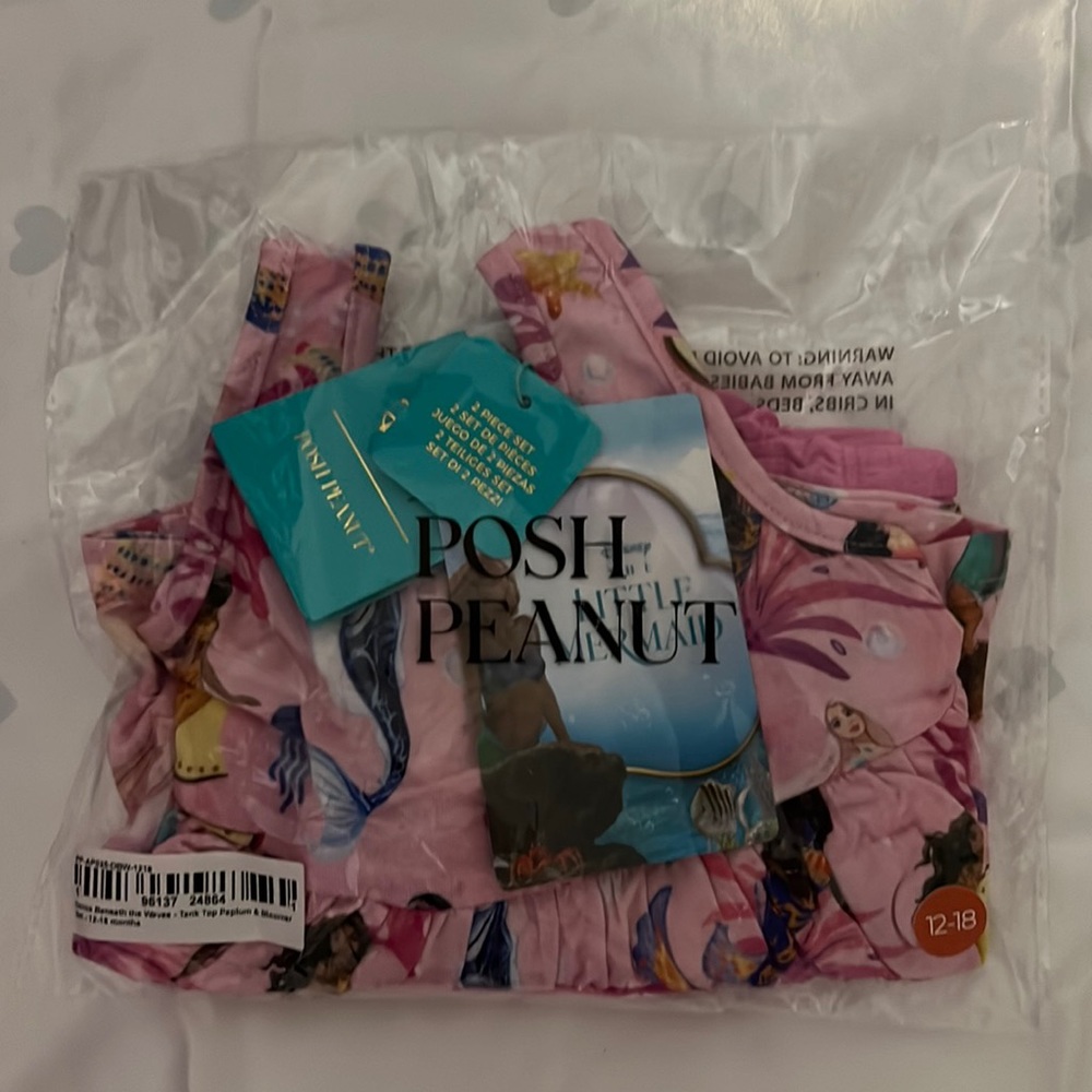Posh Peanut Dance Beneath the Waves Peplum Bummie Set